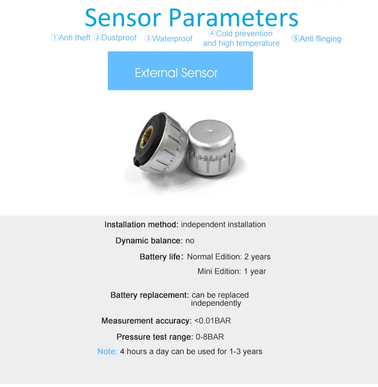 Tpms For Motorcycle With 2 External Sensors Tyre Pressure Monitoring System