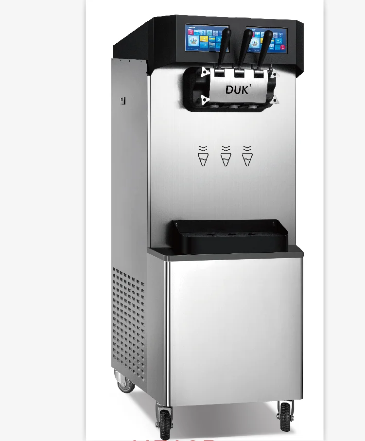 DUK soft ice cream machine commercial standing style 2+1 flavors twin twix for fastfood chainstore cafes hotels