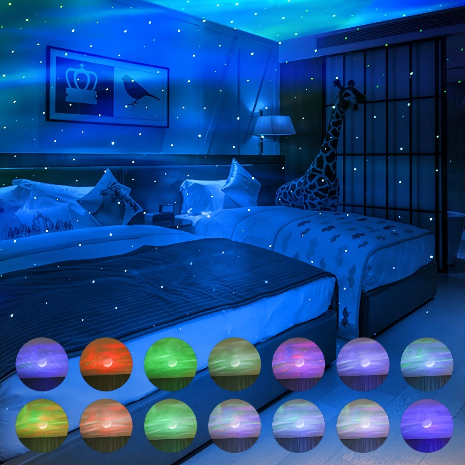 LED Aurora Projector Galaxy Starry Sky Projector Lamp Northern Lights Bedroom Home Room Decoration Nightlights Luminaires Gift