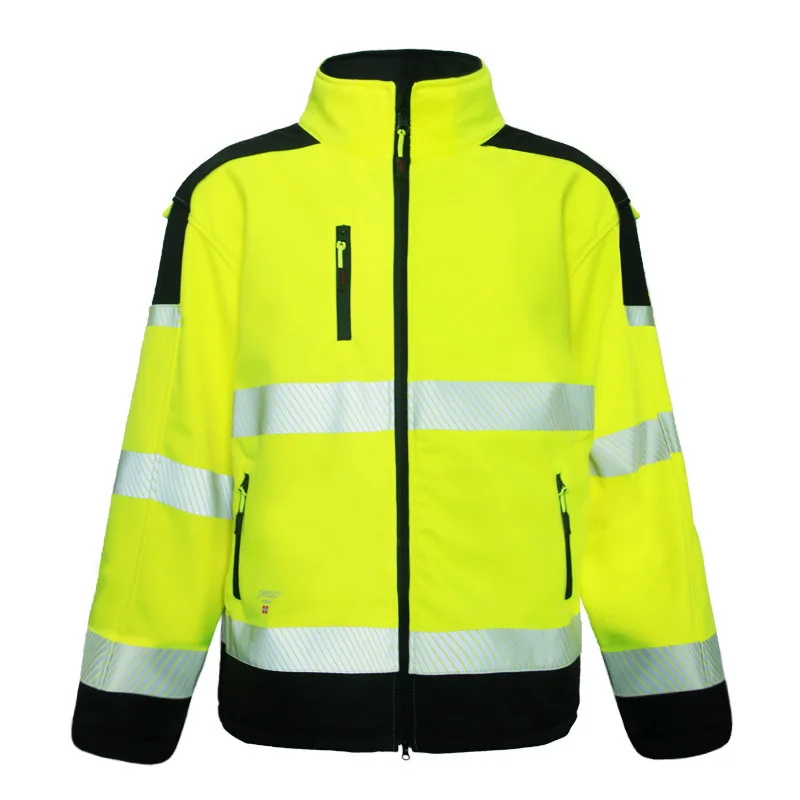 Hivis Thick Waterproof Duty Road Patrol Cotton Reflective Fluorescent Workwear Jacket Manufacturers For Customs Clothes