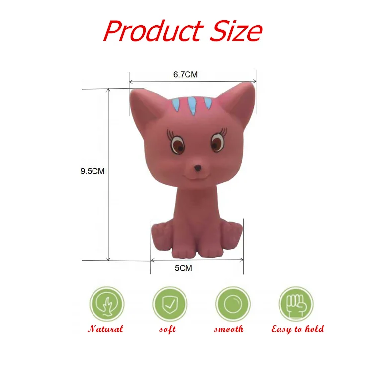 Cat Baby Teether Soft Toy Comforter Newborn Gift Boy Girl natural latex hevea baby teether toy