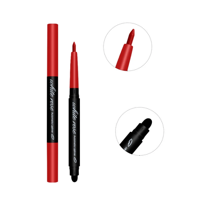 luxury 2-in-1 lipliner pencil vegan lip pencil private label creamy lip liner pen