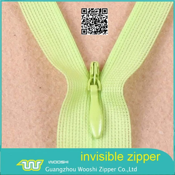 3# Lace Tape Invisible Nylon Coil Zippers with Zipper Puller Metal Customized Zippers for Bags