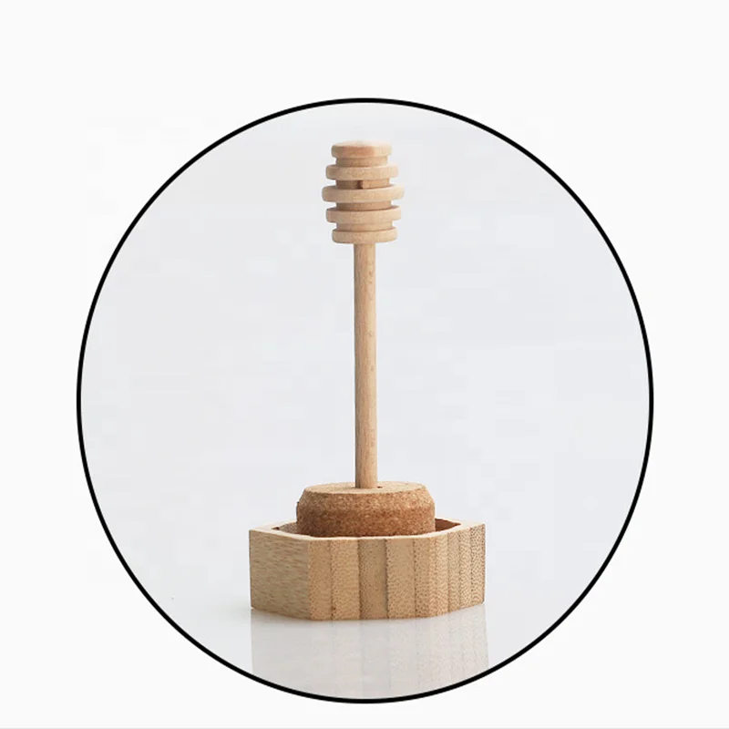 Шестигранная стеклянная банка объемом 220 мл для герметичного хранения меда, пустая банка для сахара, стеклянные банки для хранения с деревянными крышками