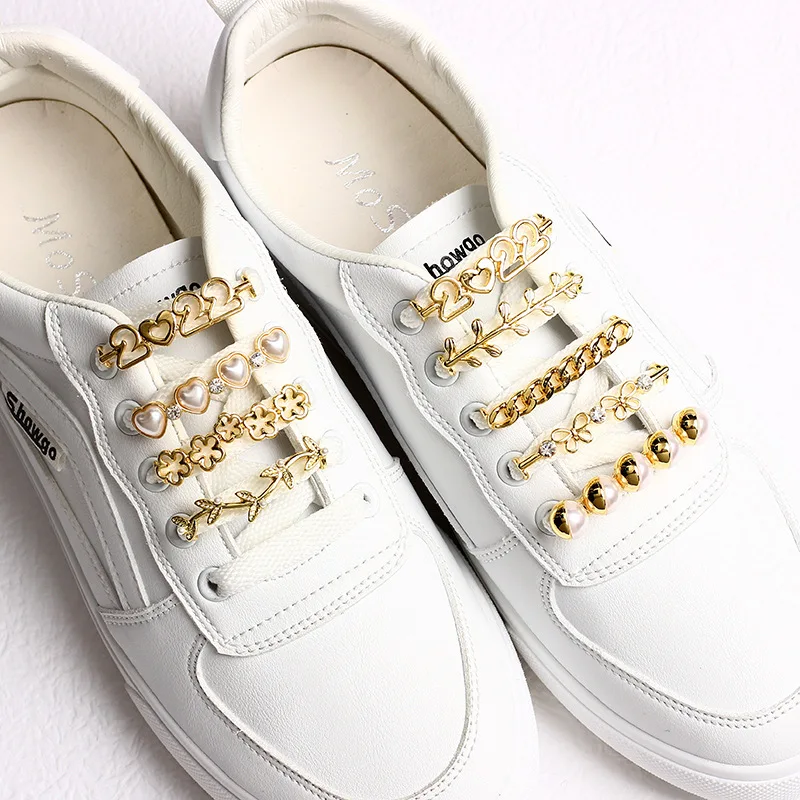 New Pearl White shoes accessories shoelace buckle Japanese and Korean jewelry shoe Charm