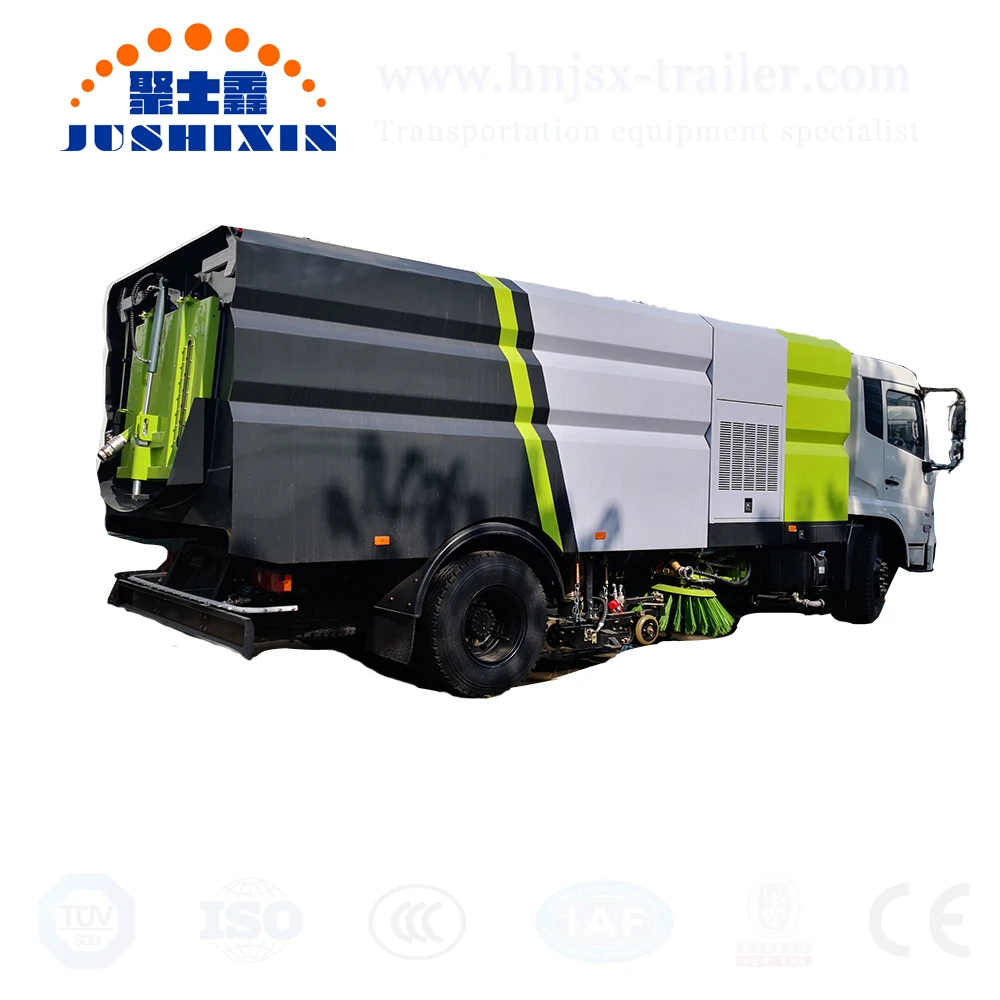 city street and runway and airport vacuum road sweeper truck with 1.5m3 water and 4m3 dust tank capacity
