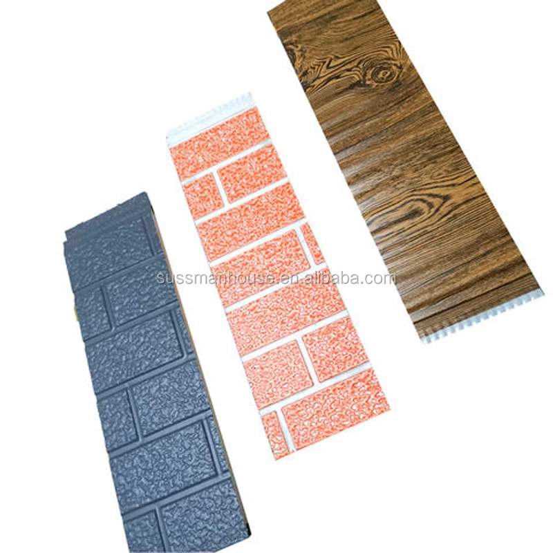 Decorative wall siding panel PU sandwich panel 16mm Exterior wall insulation board for prefabricated house