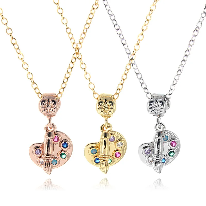 Новый Модный популярный пигментный лоток Hobbyworker с бриллиантами Женские Ювелирные Ожерелья N0454