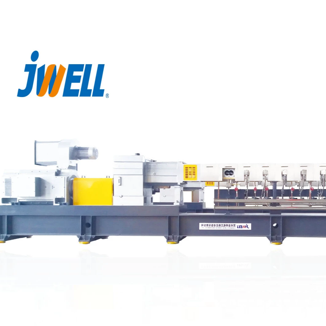 CJWV-77 Twin screw extruder PP/PE+Calcium carbonate powder or talc/Silicone adhesive
