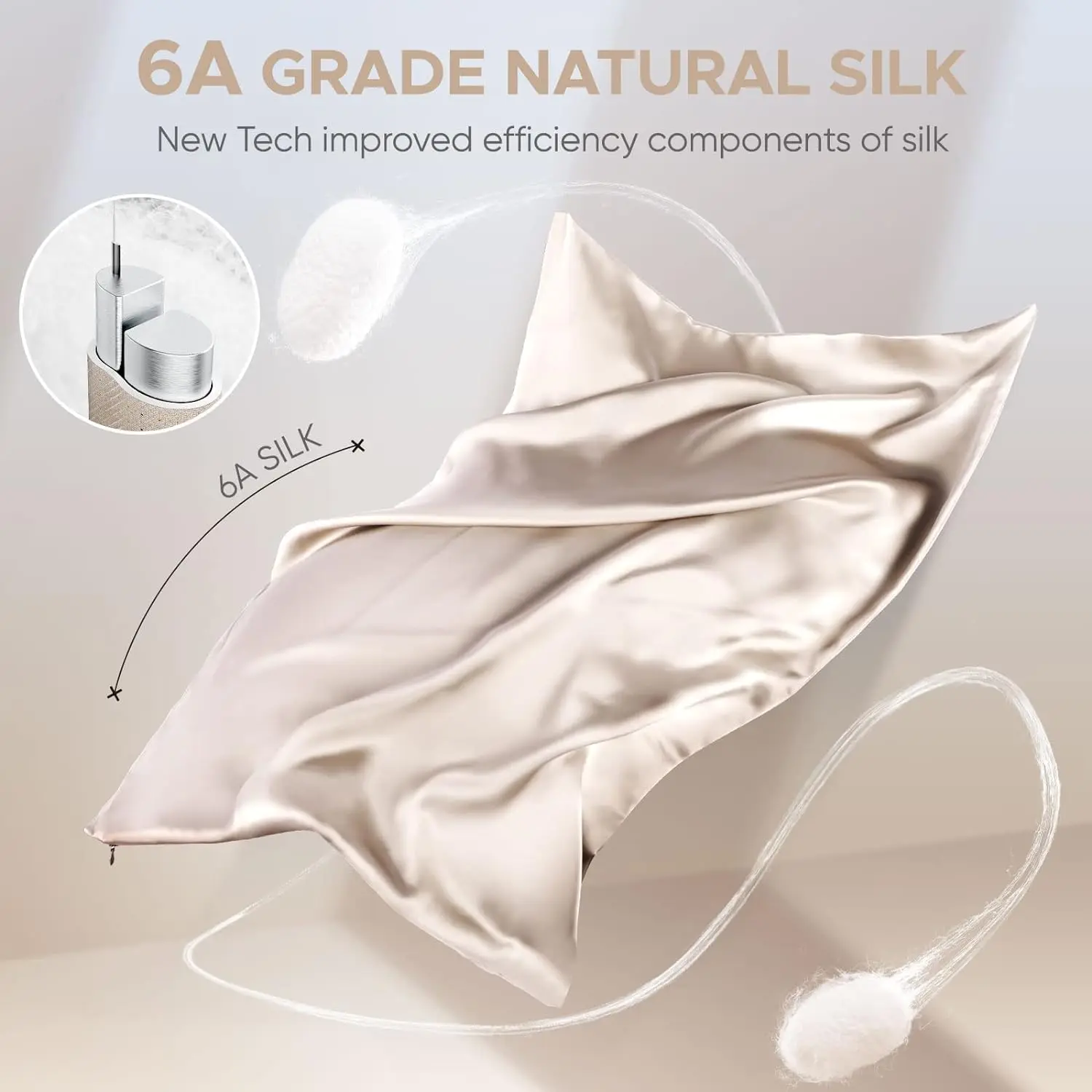 100% mulberry silk pillowcase wholesale 6a mulberry silk pillowcase with gift box