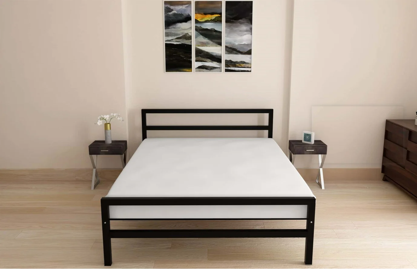 China Manufacturer furniture wholesale small double king size metal bed frame pink platform single bed for sale