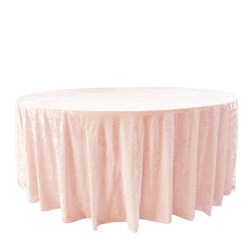 2024 High Quality Reusable Crushed Velvet Tablecloth for Home and Wedding Parties Banquets Champagne Decor PE Material Cover