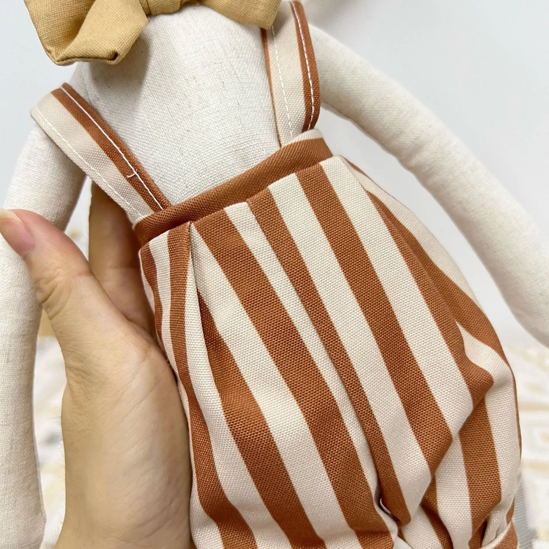 Cute Baby Soothing Bunny Rabbit Plush Toy Sleeping Doll Stuffed Animal Kids Beautiful Birthday Gift