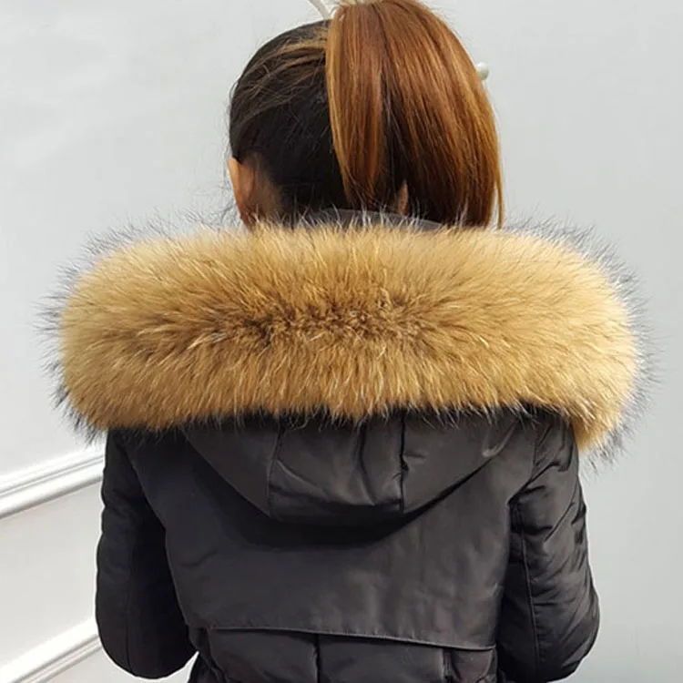 Wholesale winter Fox Real rabbit Fur hood Trim strips Collar