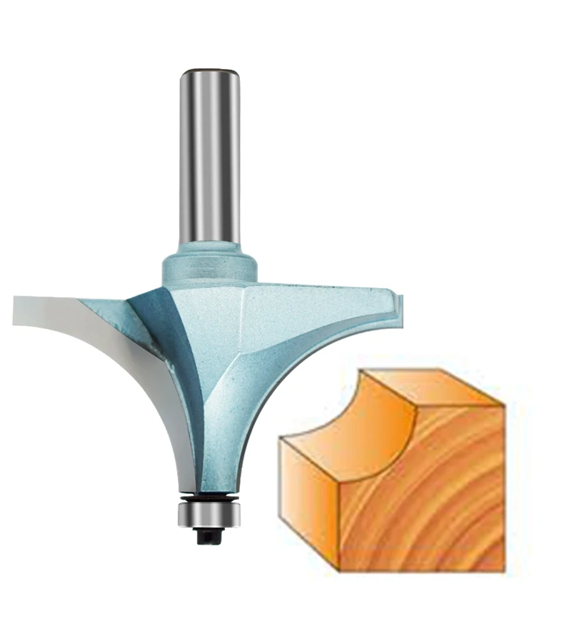 TIDEWAY LC0602  Customized CORNER ROUND BIT Woodworking Milling Cutter Density board CNC knife 3D engraving knife  Router Bit