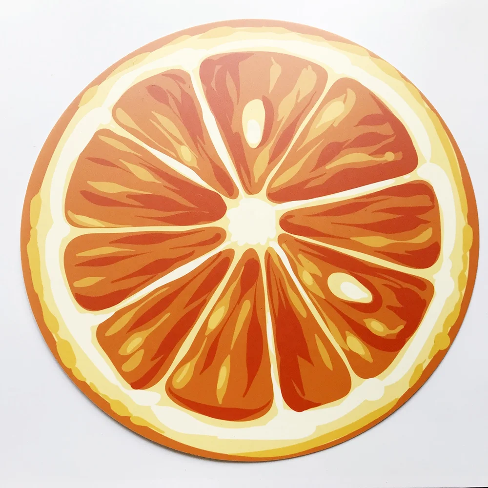 Factory Supplier Custom Made Printed Round Shape Placemat Recycled Clear Washable PP Place mat