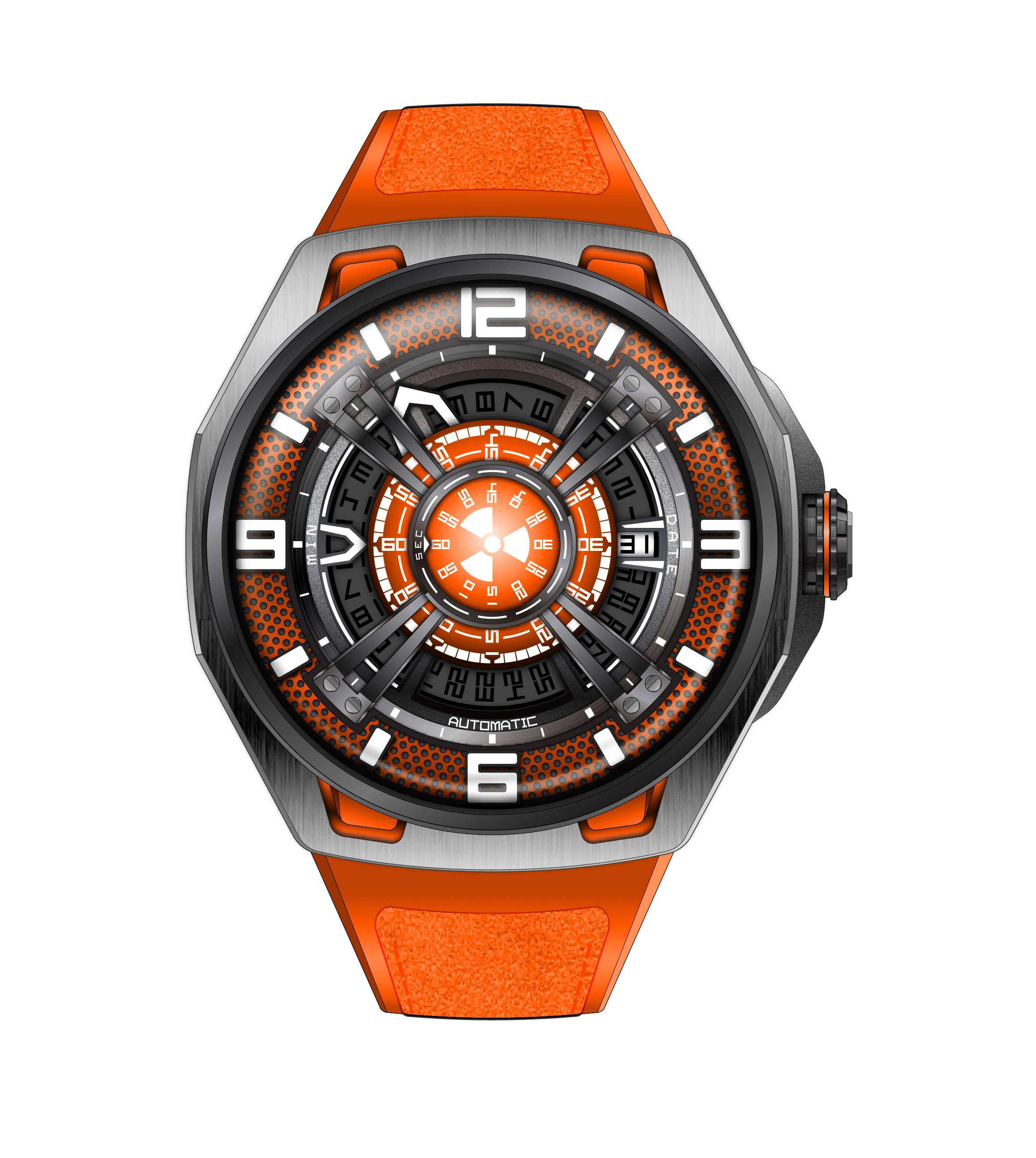 Luxury men watch  316l stainless steel automatic men watch with japan Miyota 8215 mechanical in Shenzhen Aiers Watch factory