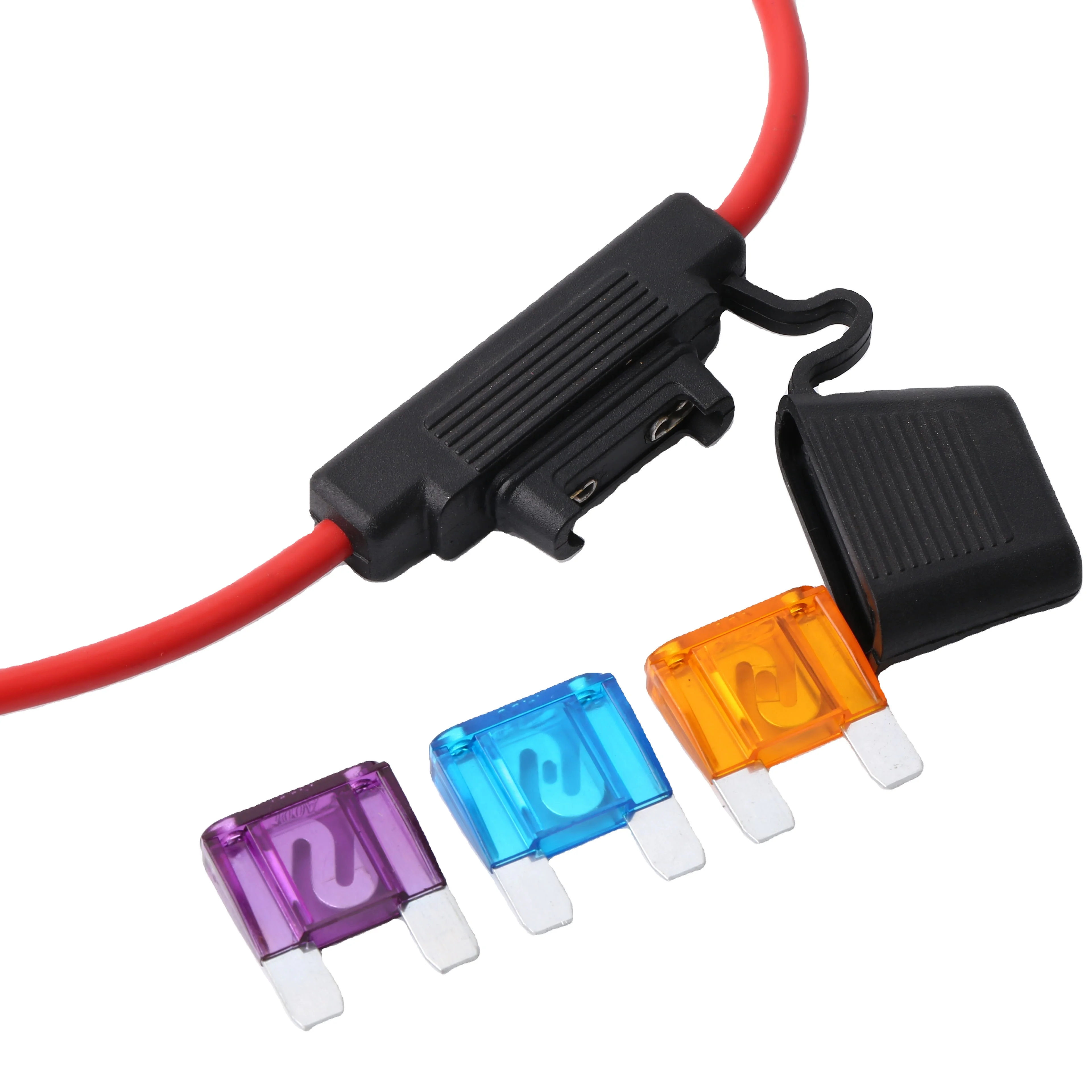 Gongfu vehicle wiring harness fuse holder 1A-30A blade fuse box
