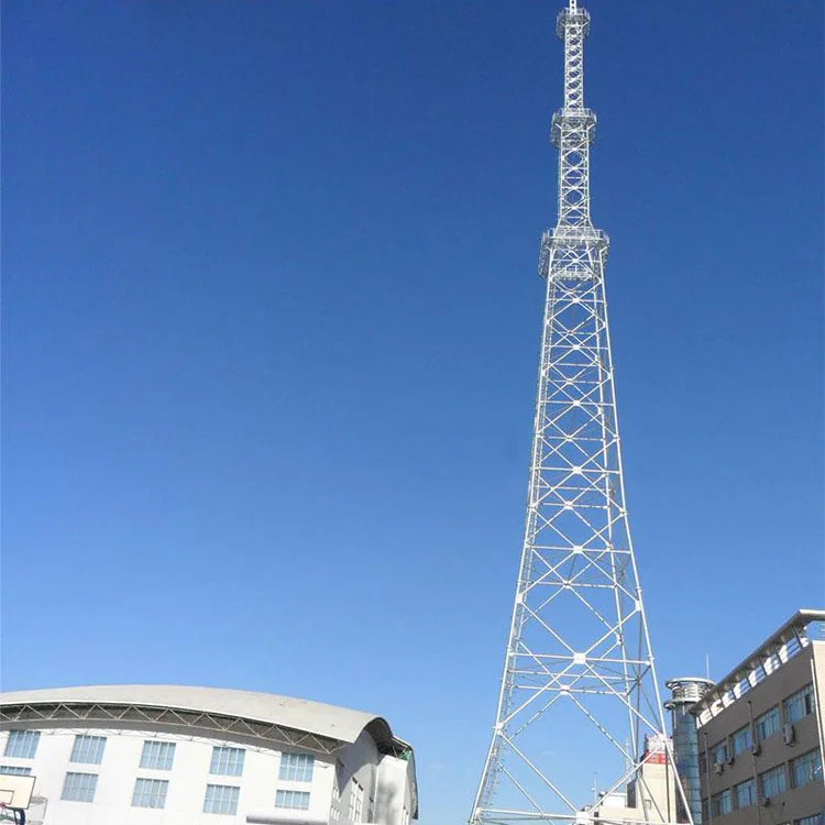60m Galvanized Self-Support 4G 5G Internet  Mobile Towers 4-Legged Lattice Steel Telecom Tower