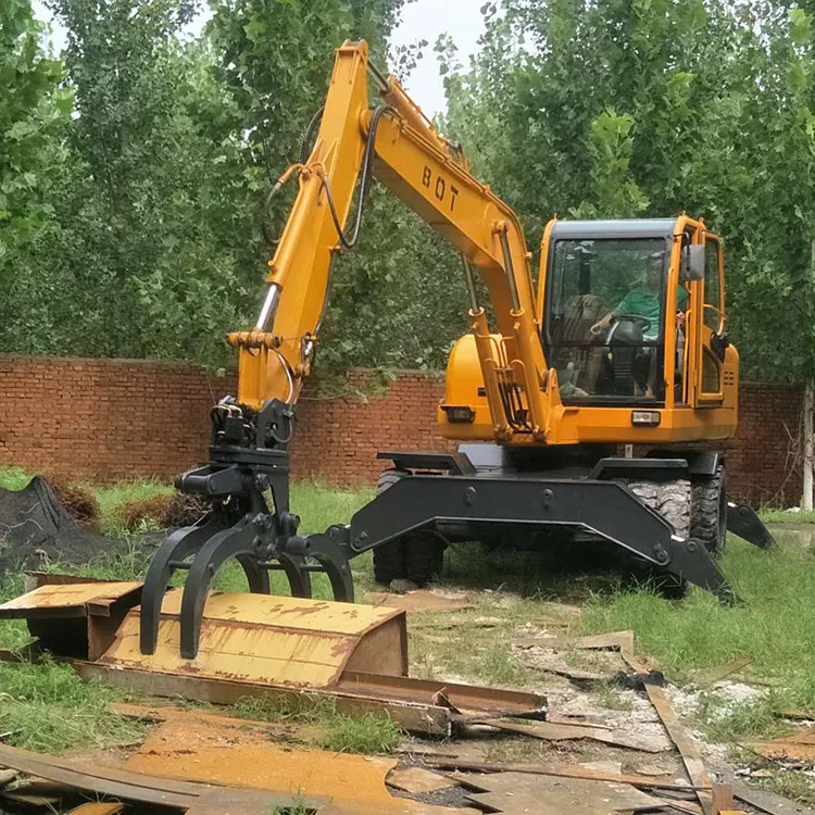 Three point hitch crane loader timber grab