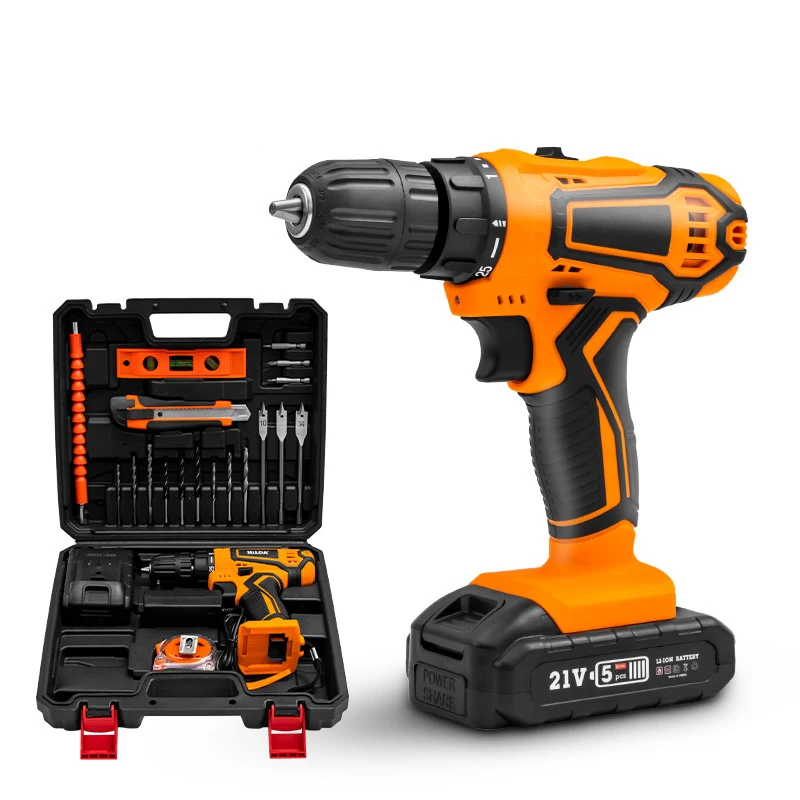 18v tool set power drill li-ion battery power cordless impact brushless electric drill