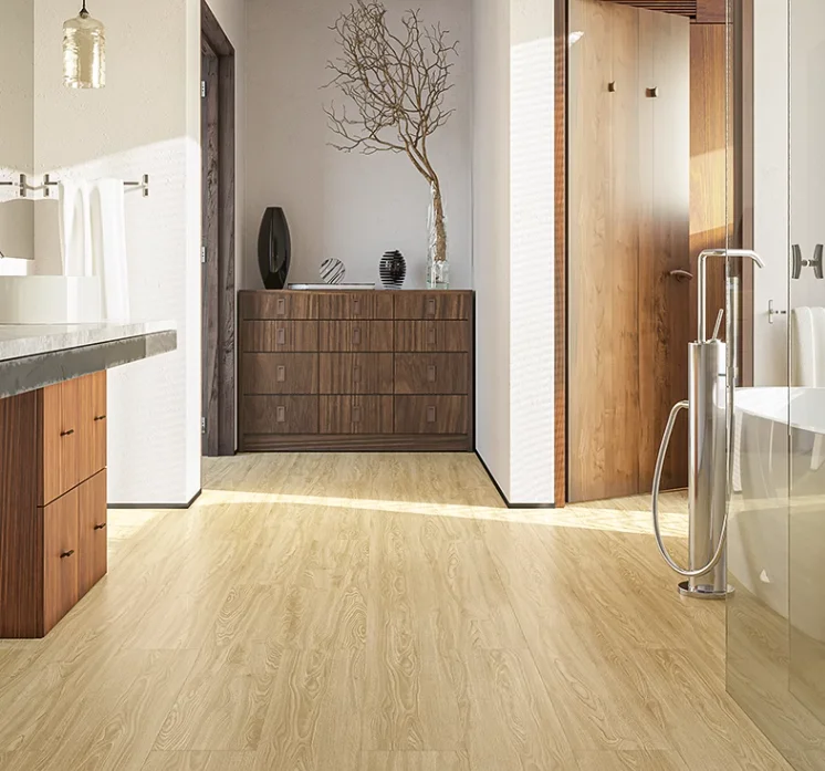 Hybrid Flooring Waterproof SPC Plastic Linoleum Flooring And Accessories