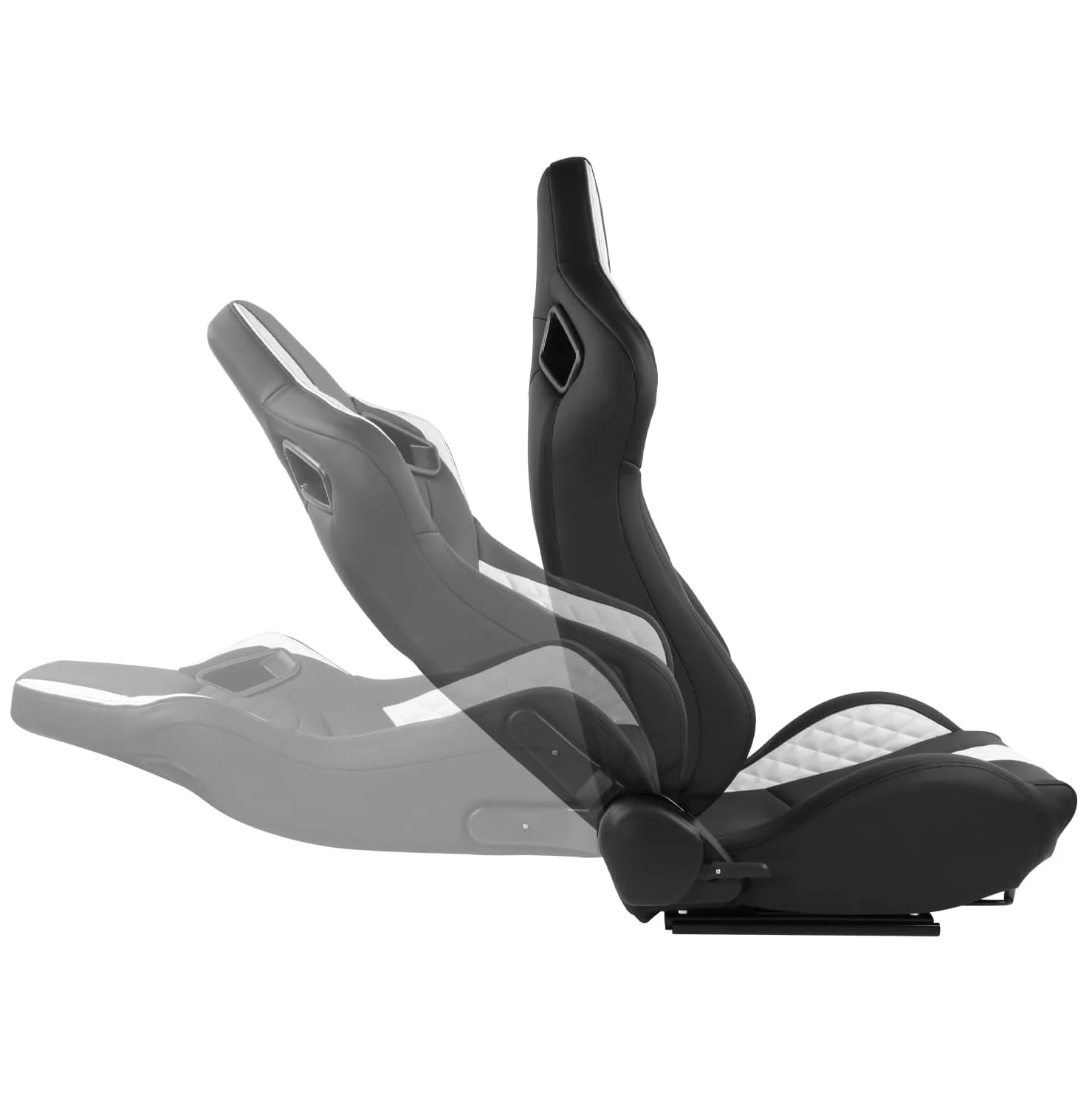 JIABEIR 9014 White Universal Leather Bucket Car Interior Accessories Sports Race Modified Driving Racing Seats