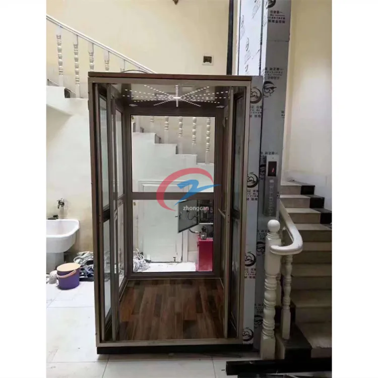 HOT sale 200kg 400kg Small Home Elevator Hydraulic Residential Villa Lift 2 Floor 4 Floor House Elevator For 1-5 Person