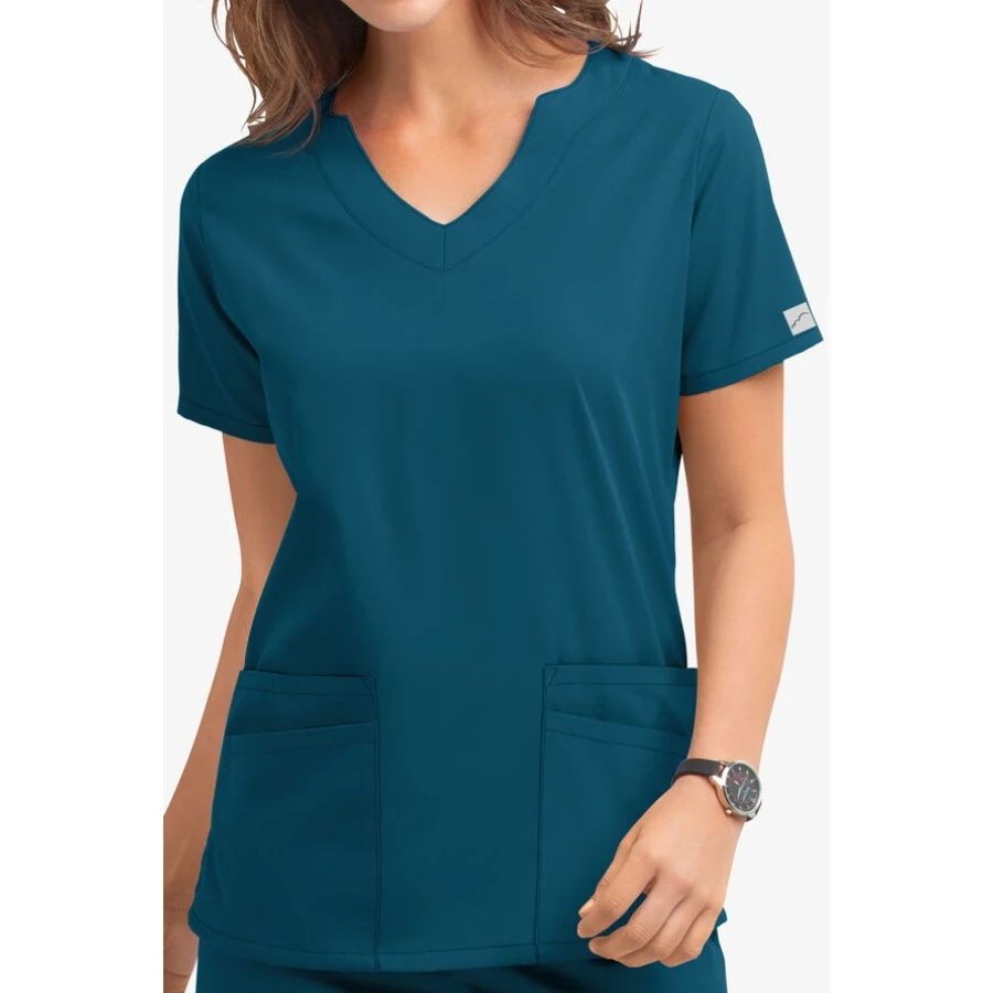Medical Uniforms Custom Fit Frosted Soft With 4 Pockets Hospital Nursing Uniform