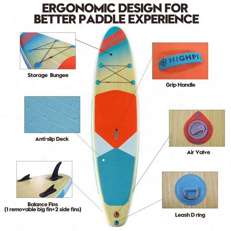 2024 Hot Amazon Best Anti Leak Foot Rest All Round New Trendy Innovate Modular Eva Fiberglass Inflatable Stand Up Paddle Board