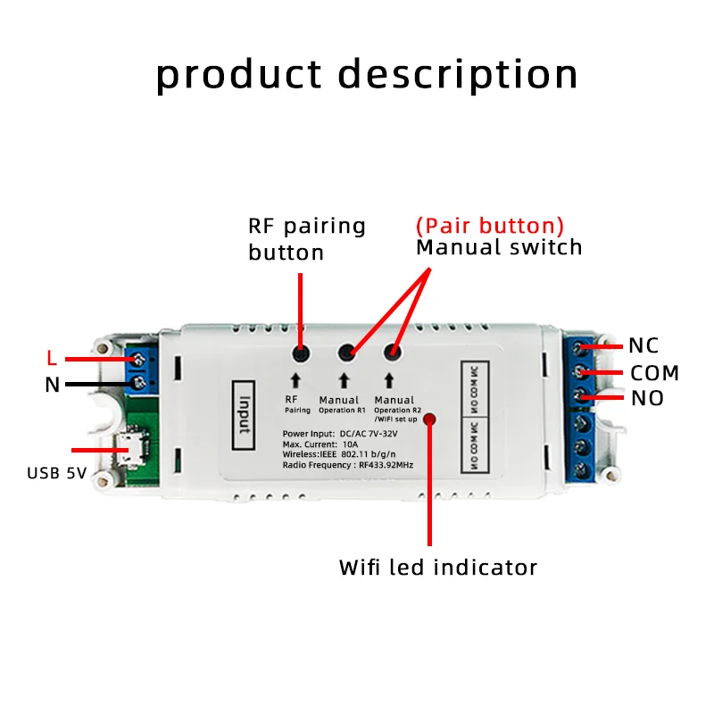 220V250V eWeLink 2 канала 433 RF реле Wi-Fi Смарт-шторный переключатель с автофиксацией/шаговым управлением-lcoking кирпечей из глины DIY умный дом