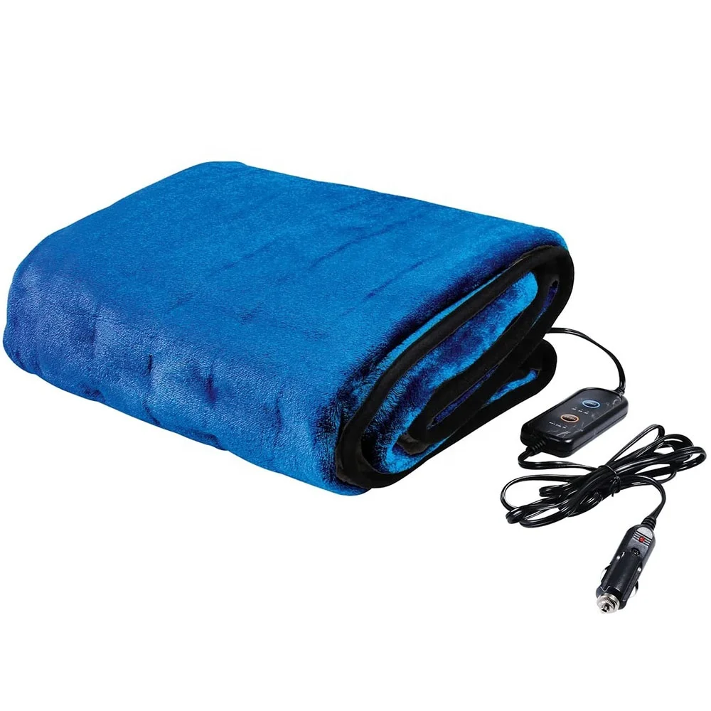 Washable Electric Heated Blanket Fleece Throw DC12V Car heating blanket for Outdoor Travel