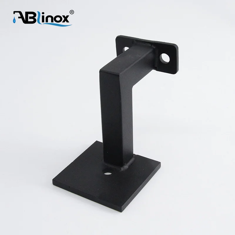 Factory Customized Black Heavy Duty Handrail Bracket Wall Mounting Elbow Holder Stair Railing Fittings