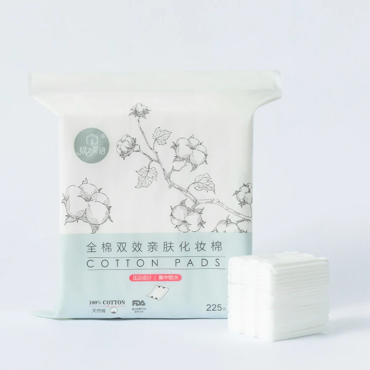 Safety material skin friendly cosmetic cotton makeup remover Cosmetic disposable cotton wool pads