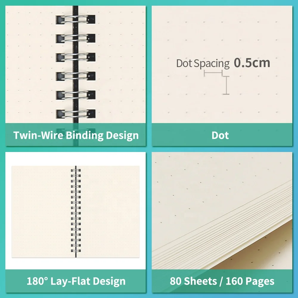 Kawaii stationery paper notebook, custom self care journal note book for students