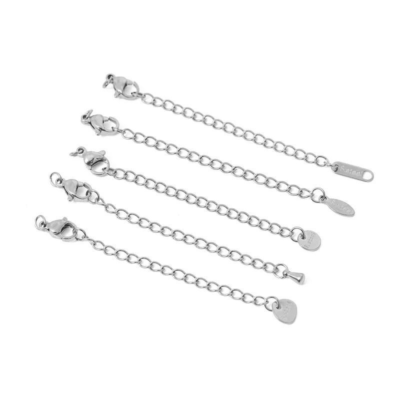 Multi Designs 18k Gold Plated Stainless Steel Necklace Extenders Delicate Necklace Extender Chain