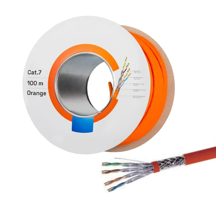 GETEKnet OEM ODM semi finish cat7 cat8 cable roll tv cables reel drum outdoor cooper cat8 100ft ethernet cable