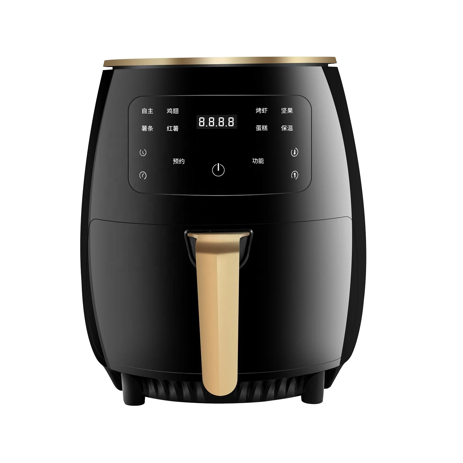 Air Fryers China Factory Oil Free 4.5L Plastic Electric Nonstick Pot Air Fryer for Home