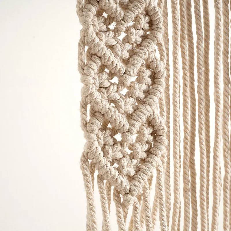 Домашняя декоративная плетеная настенная полка для макраме из хлопка ручной работы подвесная гобелена цветочных