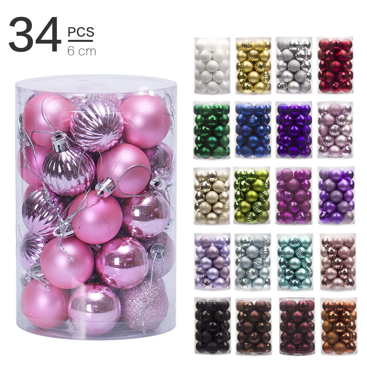 4 cm Christmas Tree Hanging Ball Ornaments Christmas Decoration Christmas Ball Sets