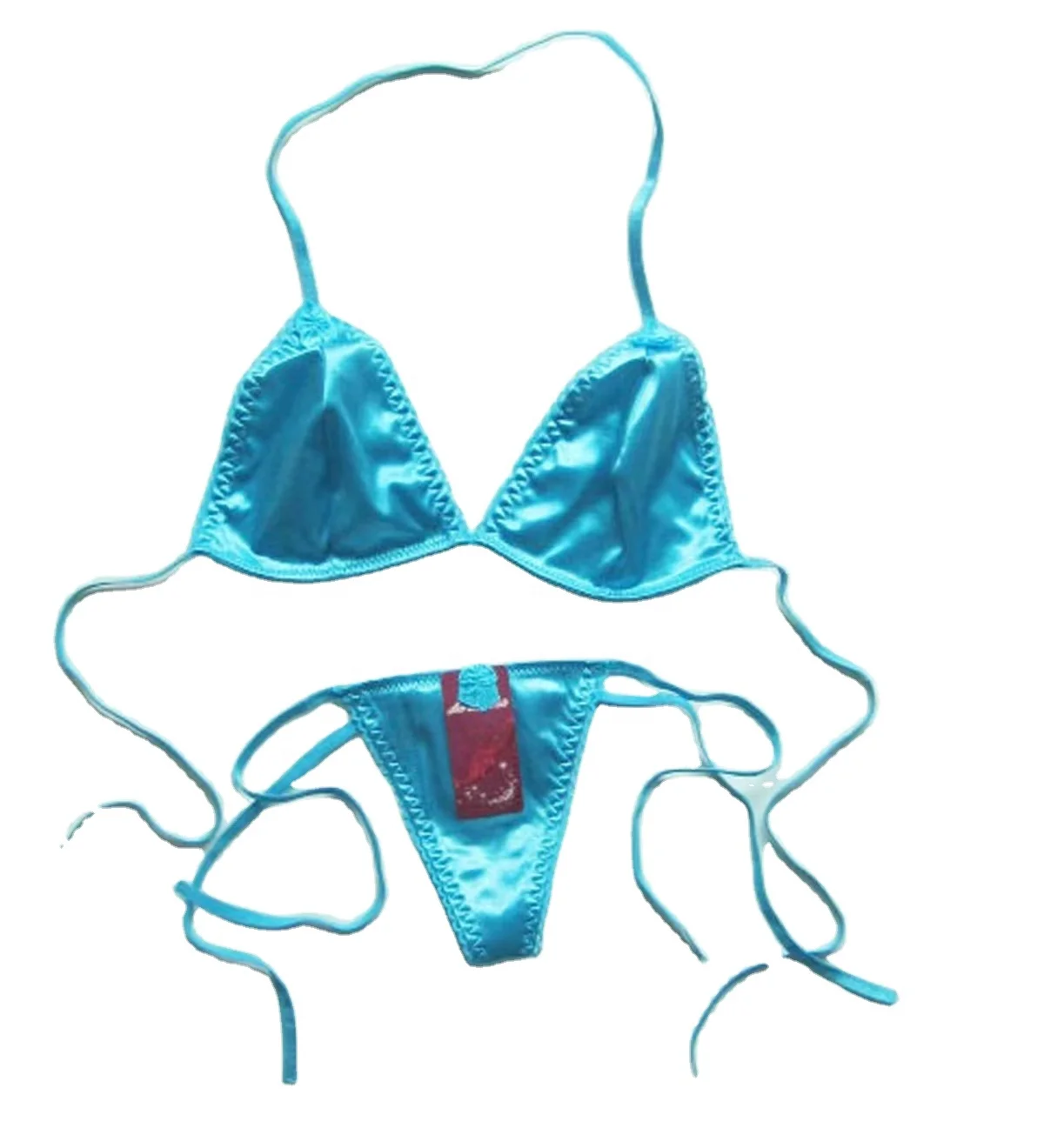 ODM/OEM Sexy lace-up with Cute bows Swimwear Japanese sexy seduction beachwear two-piece bra sets bikini Young girl swimsuits