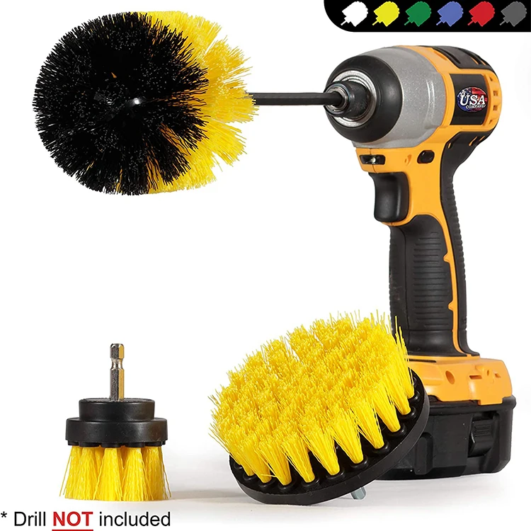 Hot sale 4 Pieces electric drill polishing wheel brush for cleaning bathroom