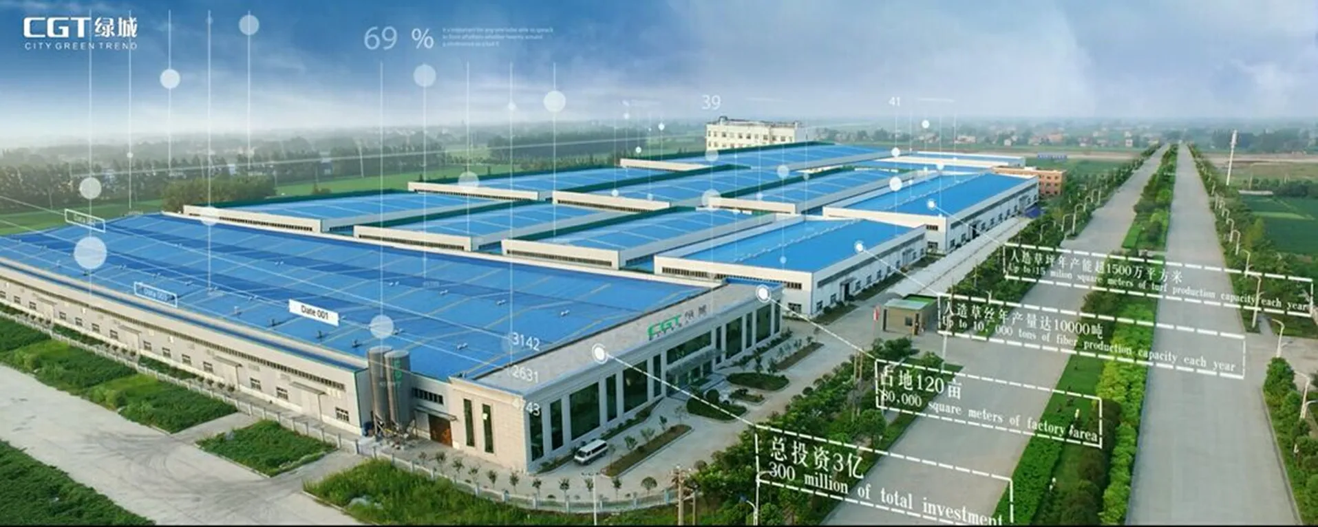 CGT China football field artificial turf suitable for school playground product