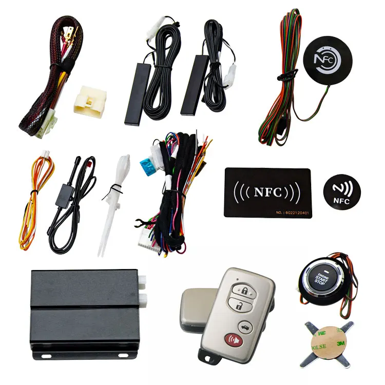 Best auto smart key car alarm with remote engine start system for security car remote  keyless start kit