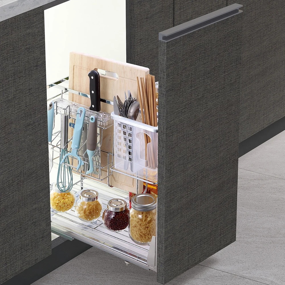 200 300 350 400 450 мм 6 8 10 12 14 16 18 дюймов кухонный шкаф из хромированной нержавеющей стали выдвижная стойка для специй проволочная корзина для хранения