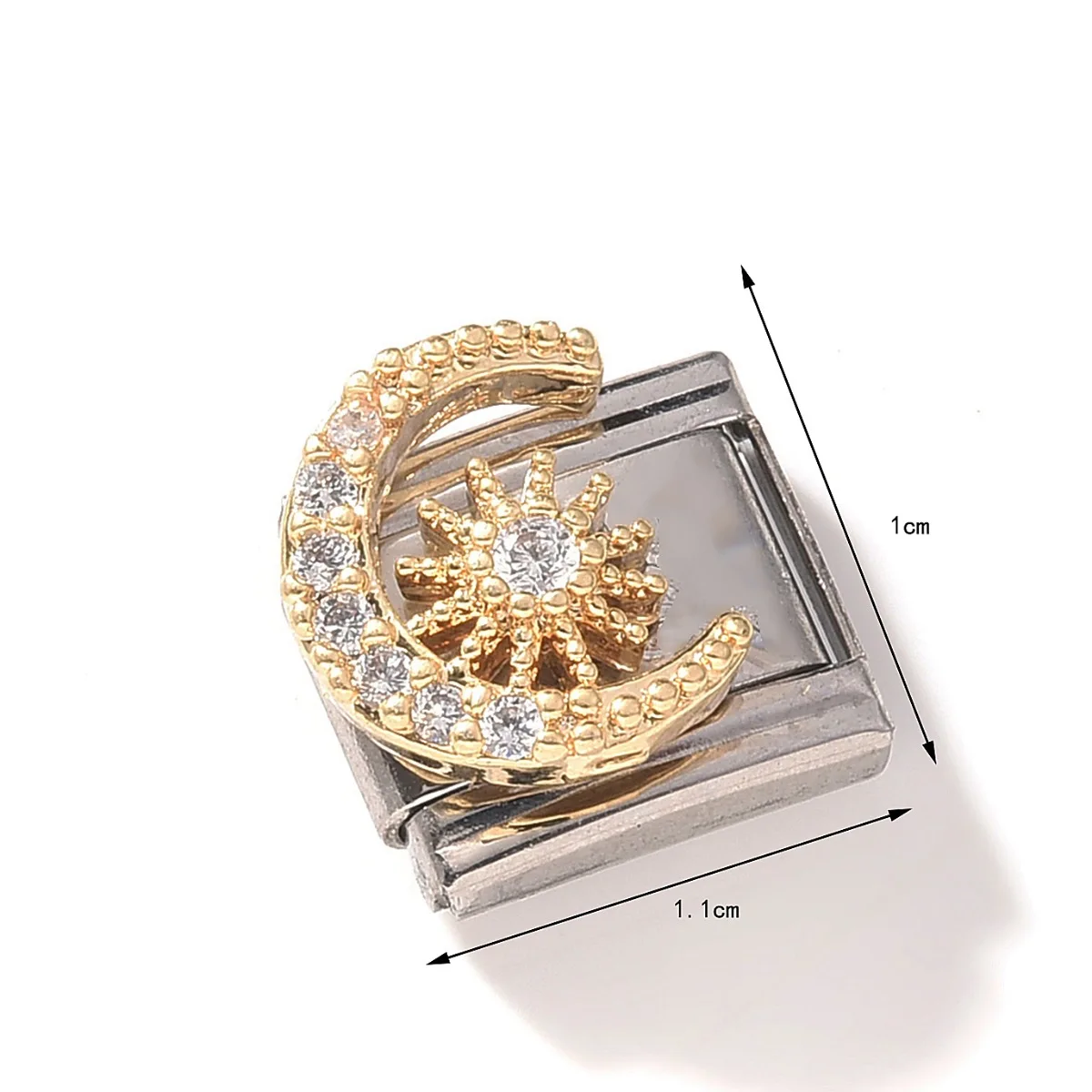 2 Tone Plating Mixed Styles Fashion Wholesale Stainless Steel Italy charm bracelet diy charms