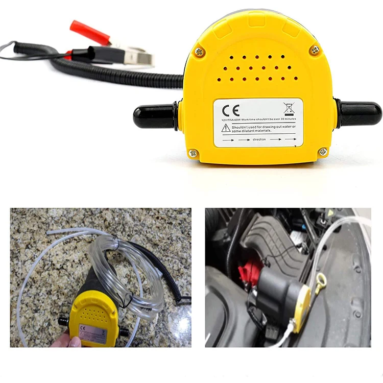 12V 60W Oil Change Pump Extractor, Oil/Diesel Fluid Pump Extractor Scavenge Oil Change Pump