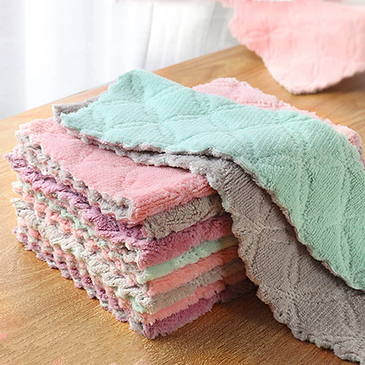 High Quality car cleaning material Kitchen Terry Micro fiber Cloth towel  Bulk  household cleaning tools and accessoires