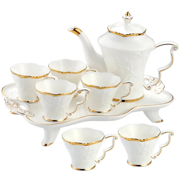 
European home coffee set suit ceramic coffee cup dish flower tea set 