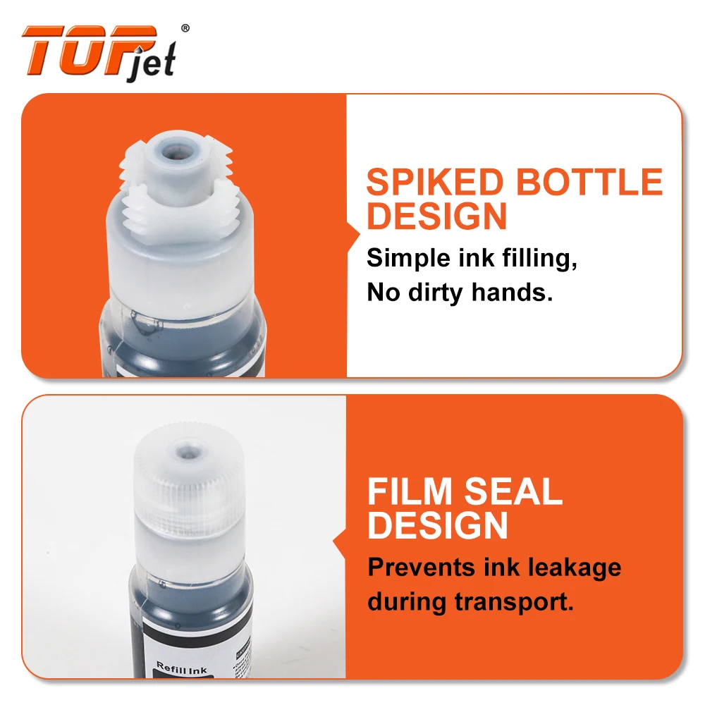 Topjet Refill Ink GI13 GI 13 GI-13 Premium Compatible Color Bulk Water Based Bottle For Canon PIXMA G510 G610 Printer